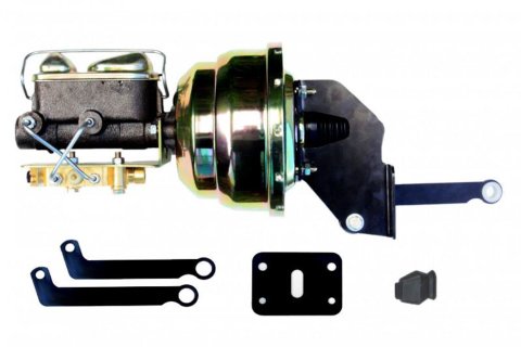 LEED Brakes Master Cylinder and Brake Booster Combos A8473 8 in. Booster, Zinc, Firewall Mount, Dual Bowl Cylinder, Cast iron, Natural, Non-Adjustable Proportioning Valve, Disc/Disc, Kit thumbnail 2