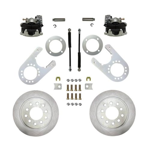 LEED Brakes Rear Disc Brake Conversion Kits RC6004 Kit, Conversion, Solid Surface Rotors, Black Calipers, 5 x 5.00 in. Bolt Pattern, 11.53 in. Diameter Rotors, Chevy, GMC, Kit thumbnail 2