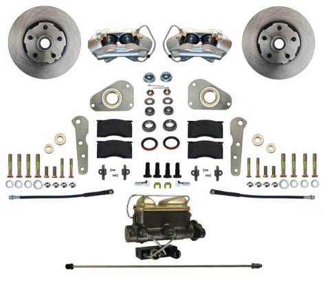 LEED Brakes Front Disc Brake Conversion Kits FC0025-405 Kit, Conversion, Manual, Solid Surface Rotors, Cast Iron Calipers, Zinc Plated, 5 x 4.50 in. Bolt Pattern, Edsel, Ford, Mercury, Kit thumbnail 6
