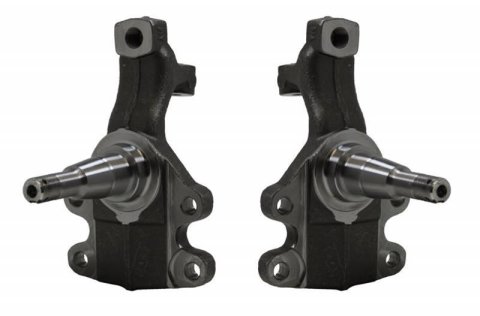 LEED Brakes Disc Brake Spindles SP5002P Spindle, Forged Steel, Natural, 2 in. Lowered Ride Height, Buick, Chevrolet, Oldsmobile, Pontiac, Pair thumbnail 1