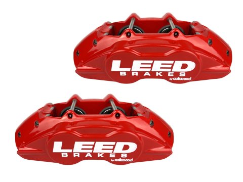 LEED Brakes MaxGrip Lite Caliper Upgrade Kits RCC0005 Kit, Max Grip Caliper, Pad and Hose Kit, Aluminum, Red, Ford, Each thumbnail 3