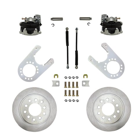 LEED Brakes Rear Disc Brake Conversion Kits RC6003 Kit, Conversion, Solid Surface Rotors, Zinc Plated Calipers, 5 x 5.00 in. Bolt Pattern, 11.53 in. Diameter Rotors, Chevy, GMC, Kit thumbnail 1