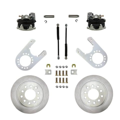 LEED Brakes Rear Disc Brake Conversion Kits RC6003 Kit, Conversion, Solid Surface Rotors, Zinc Plated Calipers, 5 x 5.00 in. Bolt Pattern, 11.53 in. Diameter Rotors, Chevy, GMC, Kit thumbnail 2