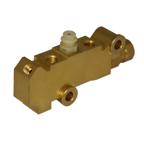 LEED Brakes Brake Proportioning Valves PV4_B Valve, Fixed, Two Inlet, Female Threads, Three Outlet, Female Threads, Brass, Natural, Universal, Four Wheel Disc, Each thumbnail 2