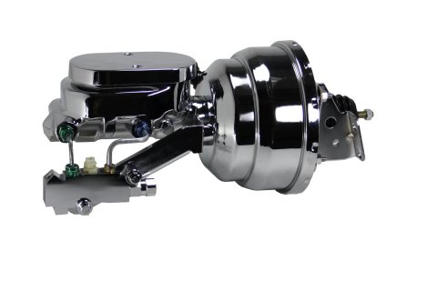 LEED Brakes Master Cylinder and Brake Booster Combos 2N6B4 8 in. Booster, Chrome, Firewall Mount, Dual Bowl Cylinder, Aluminum, Chrome, Non-Adjustable Proportioning Valve, Disc/Disc, Kit thumbnail 3