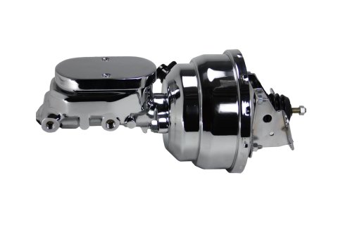 LEED Brakes Master Cylinder and Brake Booster Combos 2N6B4 8 in. Booster, Chrome, Firewall Mount, Dual Bowl Cylinder, Aluminum, Chrome, Non-Adjustable Proportioning Valve, Disc/Disc, Kit thumbnail 4