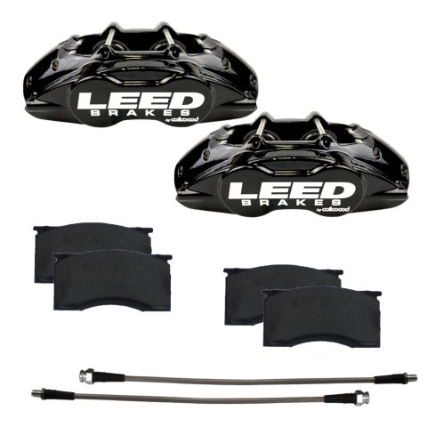 LEED Brakes MaxGrip Lite Caliper Upgrade Kits BCC0005 Kit, Max Grip Caliper, Pad and Hose Kit, Aluminum, Black, Ford, Each thumbnail 5