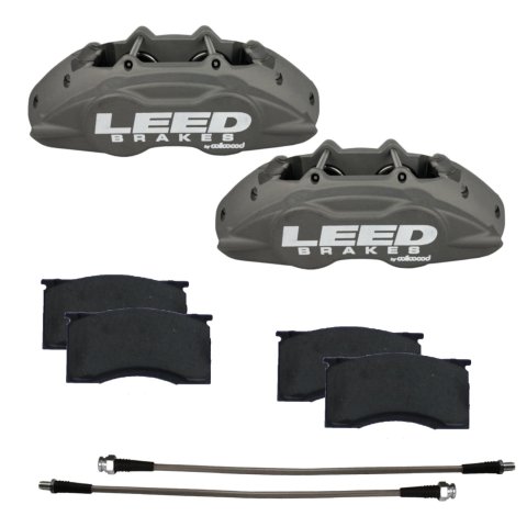 LEED Brakes MaxGrip Lite Caliper Upgrade Kits CC0005 Kit, Max Grip Caliper, Pad and Hose Kit, Aluminum, Anodized, Ford, Each thumbnail 4