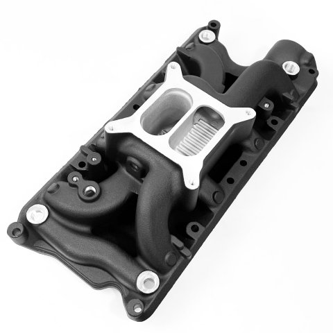 Professional Products CrossWind Intake Manifolds 54042 Manifold, CrossWind, Carbureted, Aluminum, Black, Ford, Small Block, Each thumbnail 1