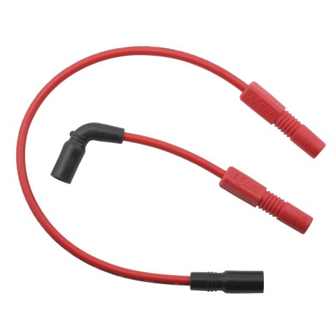 ACCEL Motorcycle 8mm S/S Custom Fit Ignition Wire Sets 171110R Spark Plug Wires, S/S, 8mm, Red Wire, Spiral Core, Harley-Davidson®, Pair thumbnail 1