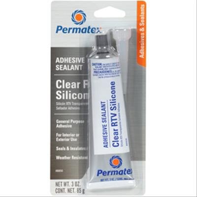 Permatex Clear RTV Silicone 80050 Sealant, Adhesive, RTV, Clear, 3 oz. Tube, Each thumbnail 3