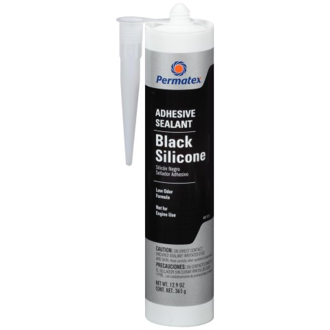 Permatex Black Silicone Adhesive Sealant 81173 Sealant, RTV, Silicone, Black, Non-Gasket Applications, 12.9 oz., Each