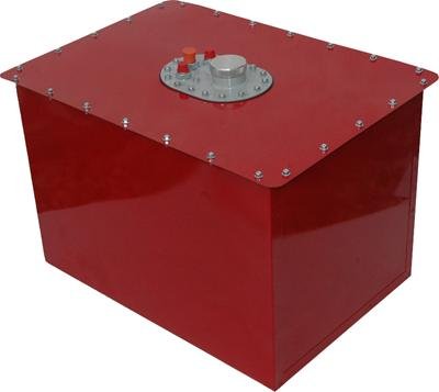 RCI Standard Circle Track 32 Gallons Fuel Cell 1322G Cell, Steel with Plastic Bladder, Red Powdercoated, Gallons, Each thumbnail 1