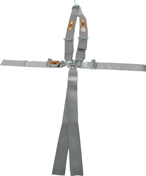 RCI Platinum Series Racing 5-Point Harness 9211PL Harness, Complete, Latch, V-Type, Bolt-In, Floor/Roll Bar Mount, Platinum, Each thumbnail 2