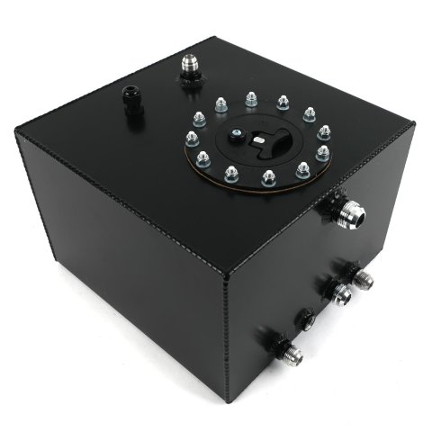 RCI Air/Ice Fuel Cooler Tanks 2050KD Intercooler Tanks, RCI, Cooler, Aluminum, Black, 5 Gallons, 12 in. Long, 12 in. Wide, 8 in. Tall, 8 AN Rollover Vent, Each