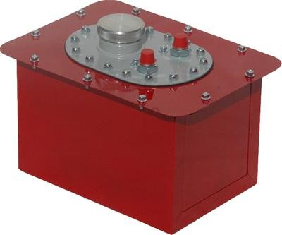 RCI Standard Circle Track 3 Gallons Fuel Cell 1032C Cell, Steel with Plastic Bladder, Red Powdercoated, Gallons, Each thumbnail 1