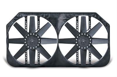 15 Inch 5,500 CFM Flex-A-Lite Direct-Fit Dual Electric Fan 116525 Fan, Dual, in. Diameter, Puller, cfm, Black, Plastic, Chevy, GMC, Each thumbnail 1