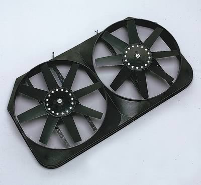 15 Inch 5,500 CFM Flex-A-Lite Direct-Fit Dual Electric Fan 116525 Fan, Dual, in. Diameter, Puller, cfm, Black, Plastic, Chevy, GMC, Each thumbnail 2
