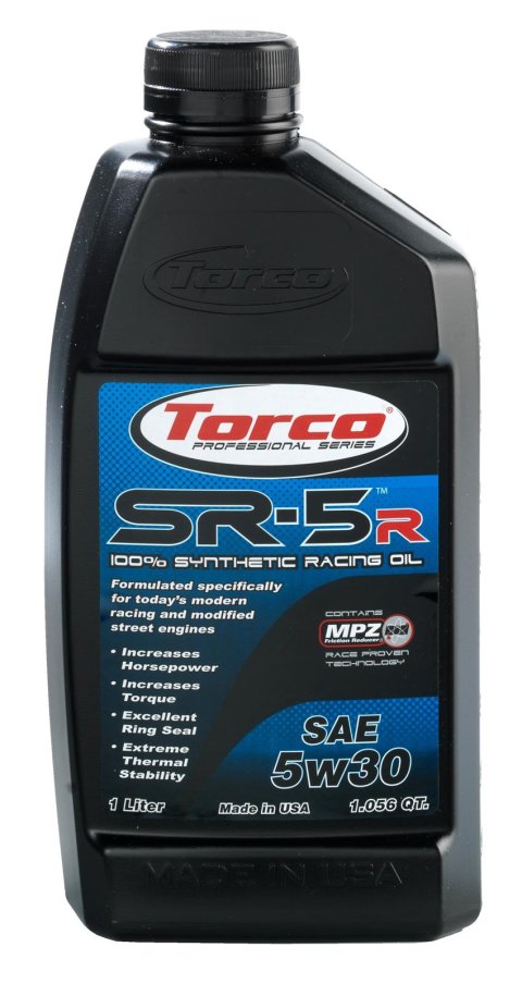 5w30 Torco SR-5r 100 Percent Synthetic Racing Oil A150530CE Engine Oil, 100% Oil, 5W30, 1 Liter, Each thumbnail 1