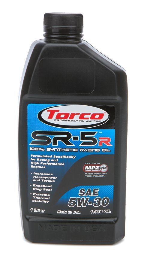 5w30 Torco SR-5r 100 Percent Synthetic Racing Oil A150530CE Engine Oil, 100% Oil, 5W30, 1 Liter, Each thumbnail 2