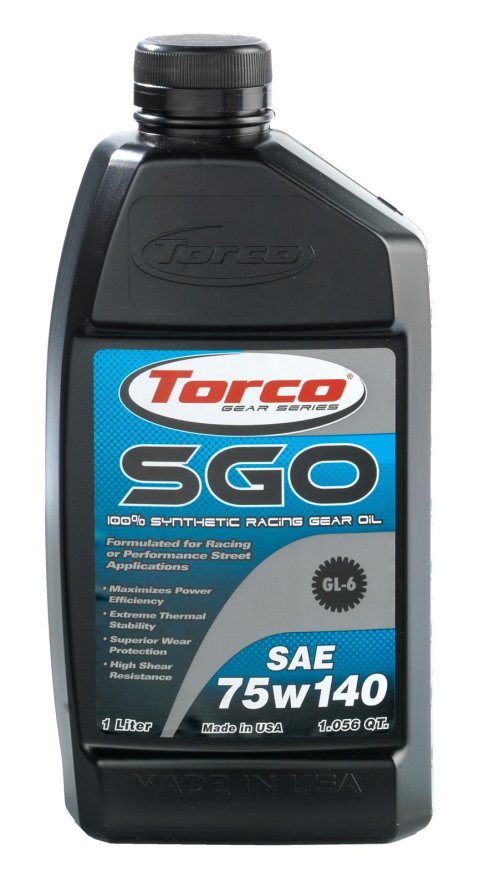 75W140 Torco SGO Synthetic Racing Gear Oil A257514CE Lube, SGO, Synthetic, 75W140, 1 Liter, Each thumbnail 1