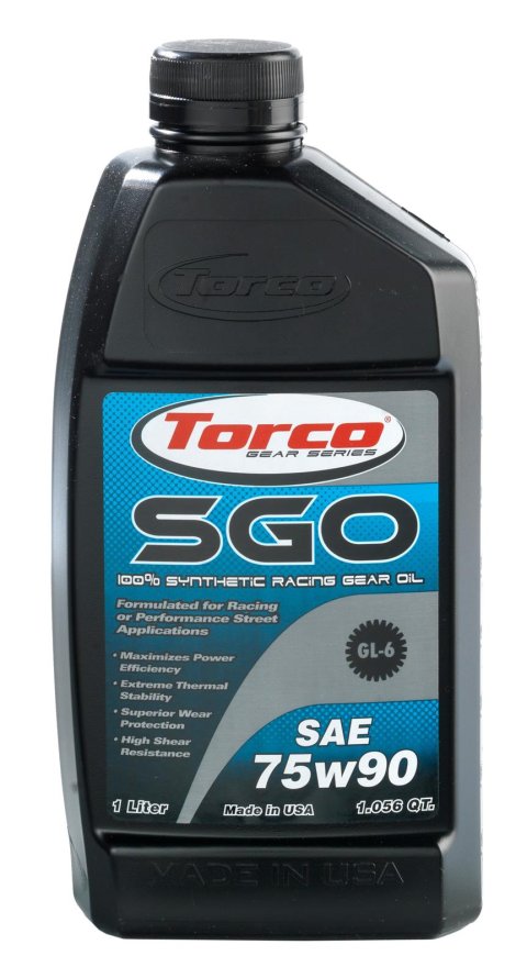 75W90 Torco SGO Synthetic Racing Gear Oil A257590CE Lube, SGO, Synthetic, 75W90, 1 Liter, Each thumbnail 1