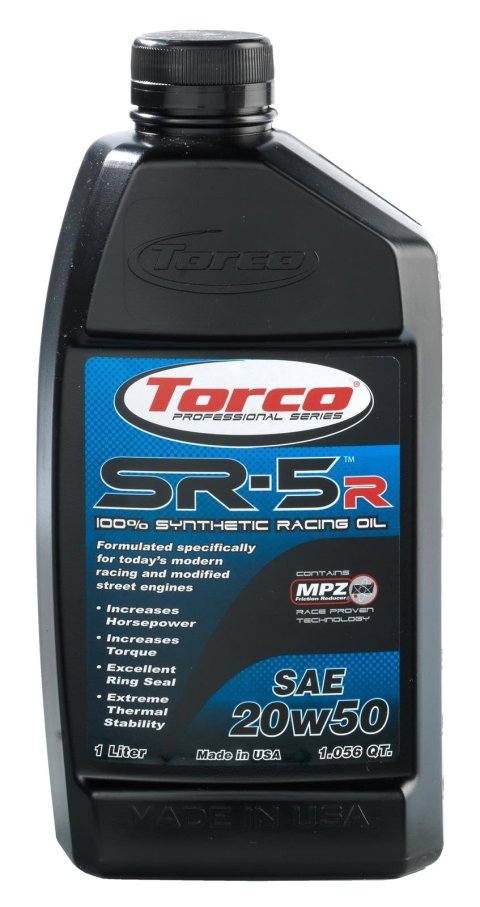 20w50 Torco SR-5r 100 Percent Synthetic Racing Oil A152050CE Engine Oil, 100% Oil, 20W50, 1 Liter, Each thumbnail 3