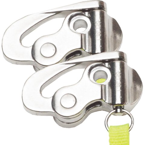 HANS Quick-Click Anchors QCHAK Head and Neck Restraint Parts & Accessories, Quick Click Anchors, Steel, Chrome, Pair thumbnail 1