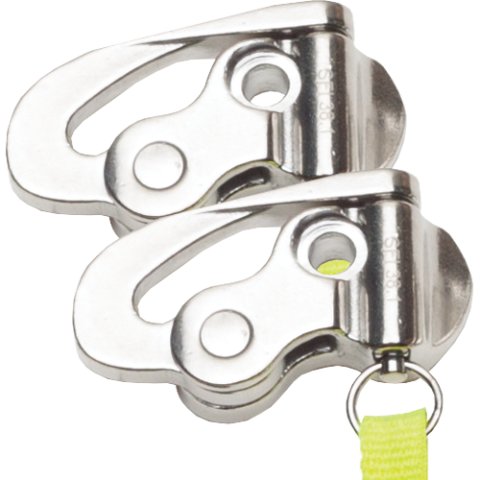 HANS Quick-Click Anchors QCHAK Head and Neck Restraint Parts & Accessories, Quick Click Anchors, Steel, Chrome, Pair thumbnail 2