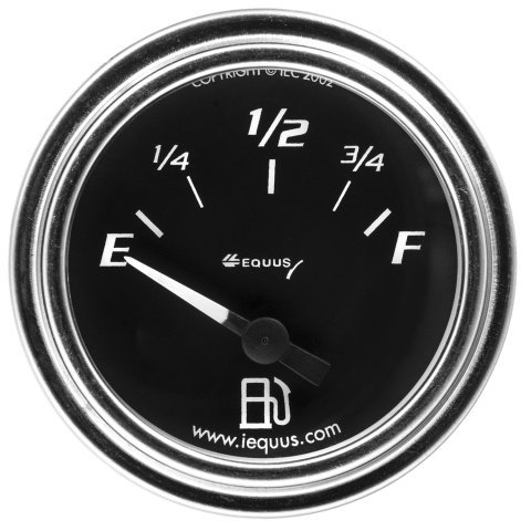 Equus 7000 Series Gauges E7361 Gauge, Series, Fuel Level, Empty-Full, 2 in., Black Face, Analog, Electrical, Each thumbnail 1