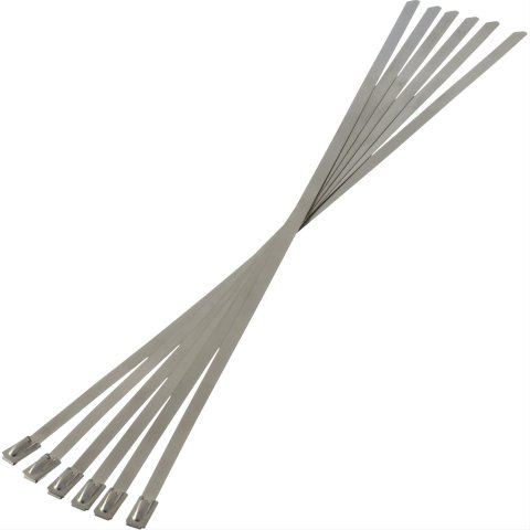 Heatshield Products Thermal-Tie Locking Ties 350014 Ties, Thermal-Tie, 1,800 degree F Rating, Stainless Steel, 3/16 in. Width, 14 in. Length, Set of 4 thumbnail 1
