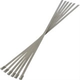 Heatshield Products Thermal-Tie Locking Ties 350010 Ties, Thermal-Tie, 1,800 degree F Rating, Stainless Steel, 3/16 in. Width, 10 in. Length, Set of 6 thumbnail 1