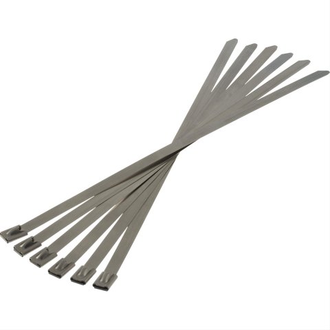 Heatshield Products Thermal-Tie Locking Ties 351004 Ties, Thermal-Tie, 1,800 degree F Rating, Stainless Steel, 5/16 in. Width, 10 in. Length, Set of 50 thumbnail 1