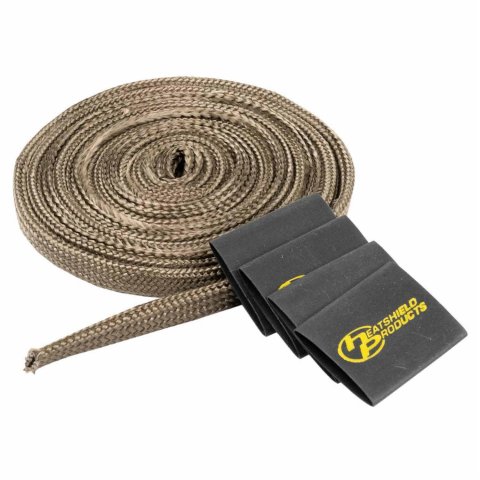 Heatshield Products Lava Hot Rod Sleeves 207002 Heat shield sleeve 1/4 id x 10 ft Roll- Sleeve includes 4 heat shrink and keeps components protected from heat, rated for 1100F. thumbnail 1