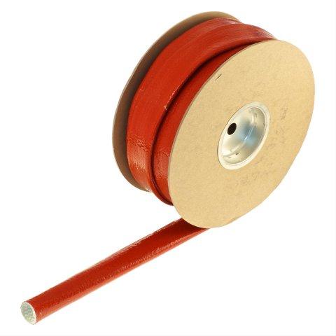 Heatshield Products Fire Shield Sleeves 210114 Heat Protection, Shield, 500 degrees F Maximum, Slip-on, Red, 0.750 in. Diameter, 50 ft. Length, Each