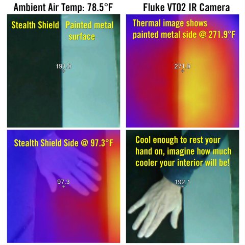 Heatshield Products Stealth Shields 810002 Heat Barrier and Sound Deadening Mats, Shield, Sound Deadener/Heat Barrier, 1,800 degrees F, 2,000 degrees F Intermittent, 48 x 53 in., Each thumbnail 3