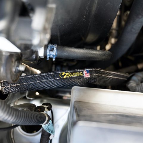 Heatshield Products Stealth Sleeves 282121 Heat Sleeve 1-1/2 in x 18 in – Sleeve protects fluids and harnesses from excessive heat featuring a carbon fiber look. thumbnail 1