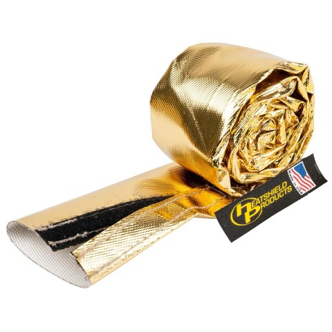 Heatshield Products Heat Sleeves 244114 Sleeve, - Reflective heat shield sleeve 1-1/4 id x 3 ft H&L seam- Cold Gold Sleeve shields up to 90 percent of radiant 1100F. thumbnail 4