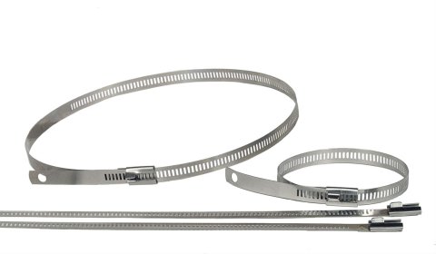 Thermo-Tec Snap Strap Kits 13105 Exhaust Wrap Fasteners, Stainless Steel, Six 9 in. Straps, Four 18 in. Straps, V6, Kit thumbnail 1