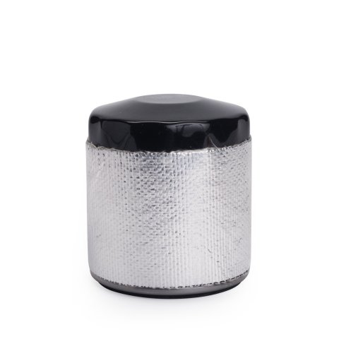 Thermo-Tec Oil Filter Heat Shields 13015 Shields, Canister Filter, Fiberglass/Silica, Silver, 3.00-4.00 in. Tall filters X 12 in, Long, Set of 4 thumbnail 2