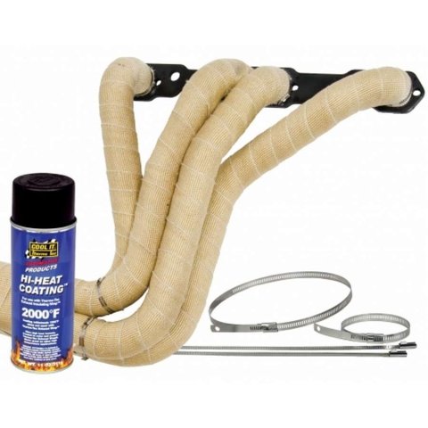 Thermo-Tec Exhaust Insulating Wrap Kits 19102 Wrap, Thermo-Tec, Natural, 2 in. width, 50 ft. Length, Coating, Snap Strap, Kit thumbnail 3