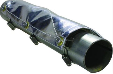 Thermo-Tec Clamp-On Pipe Heat Shields 11650 Exhaust Shield; Clamp On Exhaust Shield; 4 in. x 1 ft.; Incl. 3 in. Clamps, Each thumbnail 1