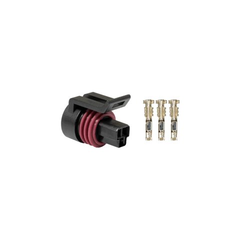 FuelTech Plug Kits 5005100023 Wiring Connector, Kit, Connector and Pins Style, Delphi/GM, Metri-pack, 3-pin, Male, Black, Pressure Sensor/Pan Vacuum Sensor Plug, Each thumbnail 2