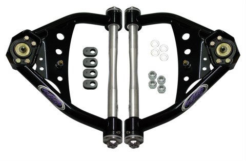 Detroit Speed Upper Control Arm Kits 030102DS Arms, Front Upper, Tubular, Steel, Black Powdercoated, Chevy, Pontiac, Pair