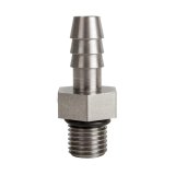 Detroit Speed Clutch Master Cylinder Fittings 070443DS and Adapters, Fittings, Straight, Stainless Steel, Natural, 3/8 in. Hose Barb, 7/16 in.-20 O-ring Male Threads, Each thumbnail 2