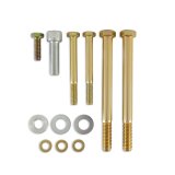 Detroit Speed Power Steering Pump Brackets 092104DS Brackets, Cylinder Head Mount, Billet Aluminum/Steel, Black/Natural, Ford, with A/C, Kit thumbnail 1