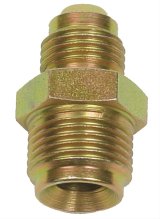 Detroit Speed Power Steering Gear Fittings 090203SDS Fitting, Straight, Steel, Zinc Plated, Each thumbnail 2