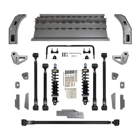 Detroit Speed QUADRALink Rear Suspension Kits 041756-SDS QuadraLink Suspension, Single Adjustable Coilovers, Steel, Black Powdercoated, Axle Brackets Required, Ford, Mercury, Kit