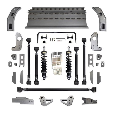 Detroit Speed QUADRALink Rear Suspension Kits 041755-DDS QuadraLink Suspension, Double Adjustable Coilovers, Steel, Black Powdercoated, Ford, Mercury, Kit