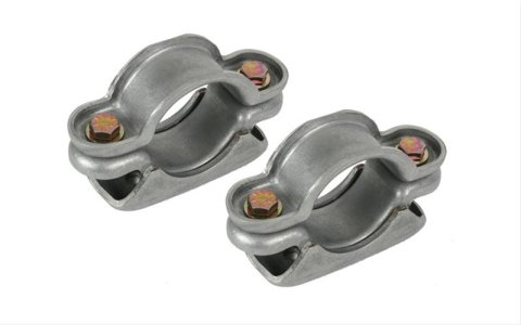 Detroit Speed Adjustable Leaf Spring Pads 040201DS Perches, Steel, 3 in. Diameter Axle Housing, 2 1/2 in. Width, Universal, Pair